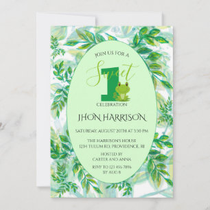 Animal Forest 1st Birthday Party Invitation