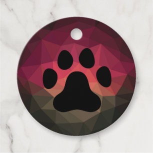 Animal friendly design, dog/cat paw, pet footprint favour tags