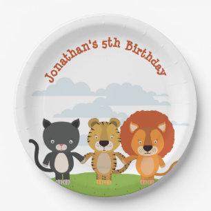 Animal Friends Birthday Paper Plate
