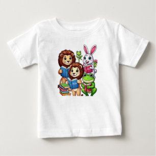 Animal Friends & Books for Little Learners Baby T-Shirt