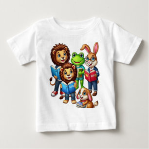 Animal Friends & Books for Little Learners Baby T-Shirt
