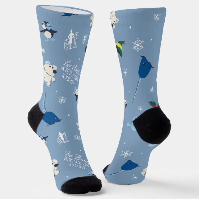 Animal Friends "Bye Buddy" Winter Pattern Socks (Angled)