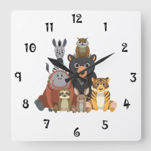 Animal Fun Collection Wall Clock