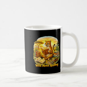 Animal funny wild ab0ut reading cheetah read book coffee mug