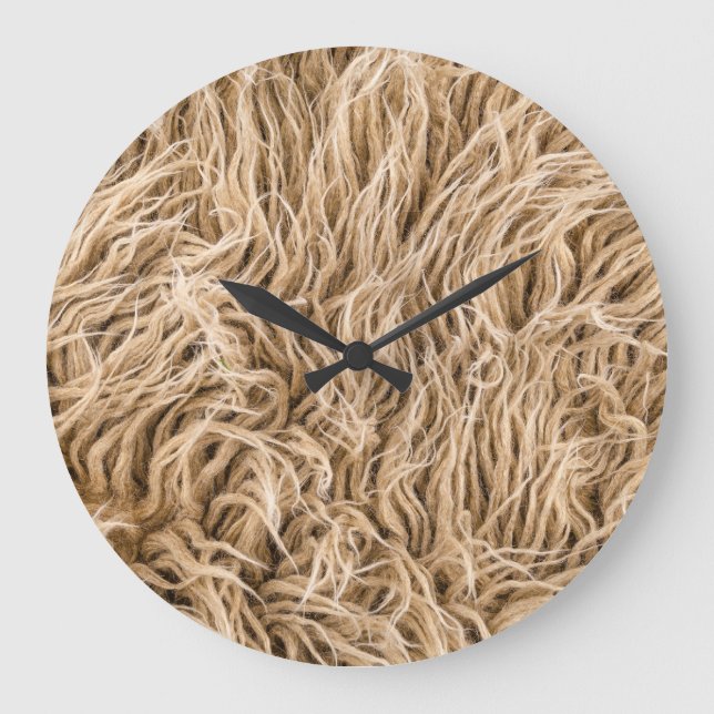 Animal fur large clock (Front)