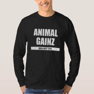 Animal Gainz Bodybuilding Gains Training Gym Fitne T-Shirt