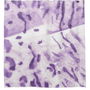Animal Geometric Textured. Lavender Cross Lines. L Shower Curtain