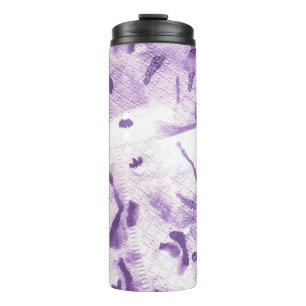 Animal Geometric Textured. Lavender Cross Lines. L Thermal Tumbler