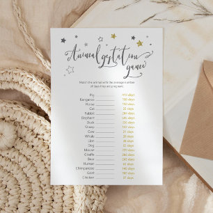 Animal Gestation Baby Shower Game + Answer Key