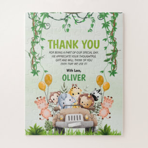 Animal Gift Birthday 4th Thank You Safari Jungle  Jigsaw Puzzle