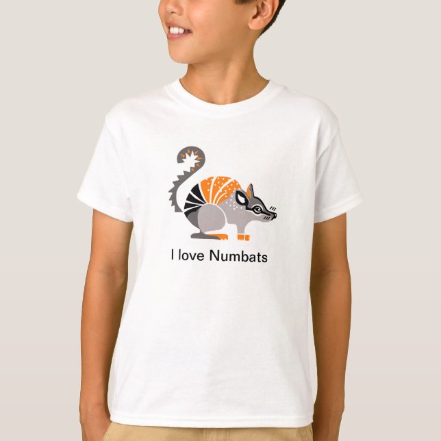 Animal graphic - I love NUMBATS -Wildlife - Nature T-Shirt (Front)