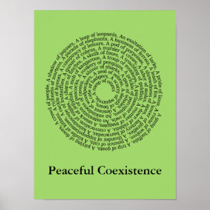 Animal Group Names/Peaceful Coexistence Poster