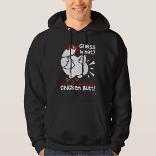 Animal Guess What Chicken Butt Cute Chickens Buffs Hoodie