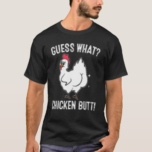Animal Guess What Chicken Butt Cute Chickens Buffs T-Shirt