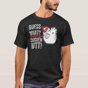 Animal Guess What Chicken Butt Cute Chickens Buffs T-Shirt