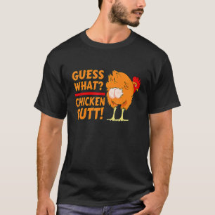 Animal Guess What Chicken Butt Cute Chickens Buffs T-Shirt
