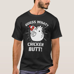 Animal Guess What Chicken Butt Cute Chickens Buffs T-Shirt