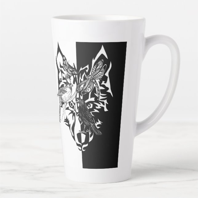 Animal Guides 6" Tall Latte Mug (Right)