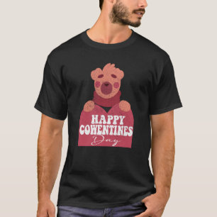 animal Happy Cowentines Heart Valentine's Day T-Shirt