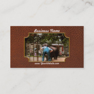 Animal - Hippo - Stupid human tricks 1910 Business Card