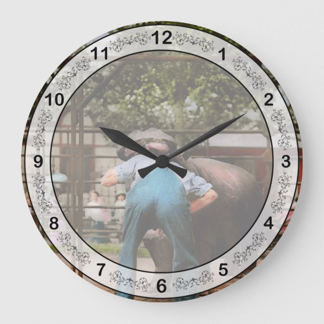 Animal - Hippo - Stupid human tricks 1910 Large Clock (Front)