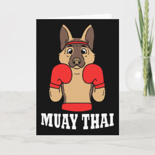 Animal Humor Thai Kickboxing Funny Dog Muay Thai Card