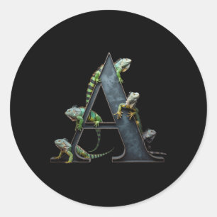 Animal Iguanas Vintage Rap Hip-hop  Classic Round Sticker