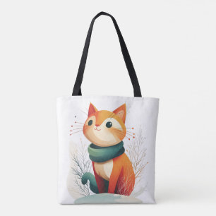 Animal in the Snow Tote Bag