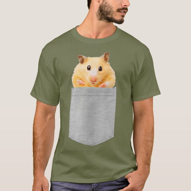 Animal in Your Pocket Hamster Fitted T-Shirt (Front)