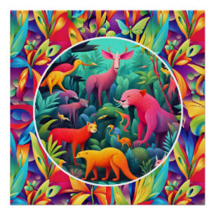 Animal Jungle Poster