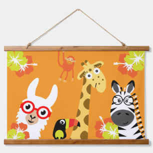 Animal Jungle Safari Home Decor Hanging Tapestry