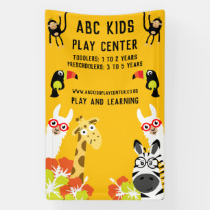 Animal Jungle Safari Play Center Banner