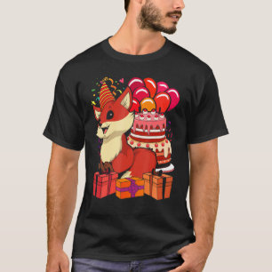 Animal Kids Birthday Party Cute Nature Forest Fox T-Shirt