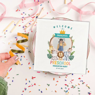 Animal Kids Preschool Graduation Celebration Napkin