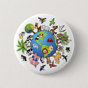 Animal Kingdom 6 Cm Round Badge