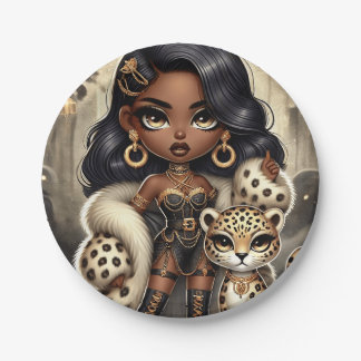 Animal Kingdom Couture Leopard Paper Plate