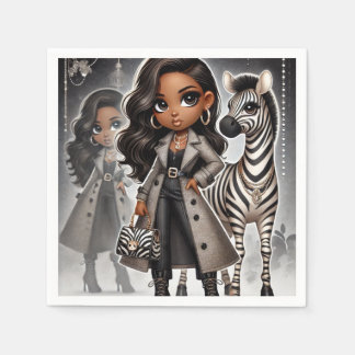 Animal Kingdom Couture Zebra  Napkin