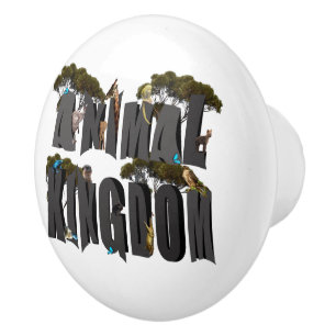 Animal Kingdom Logo, Ceramic Knob
