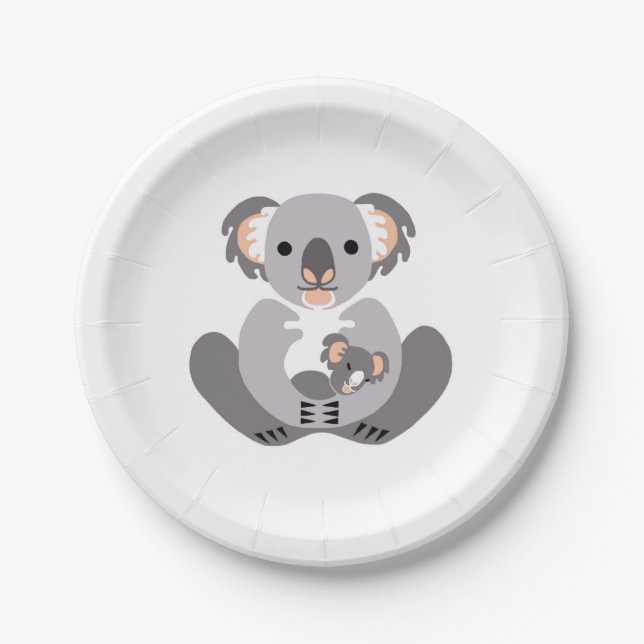 Animal - KOALA - Aussie wildlife  - Party Paper Plate (Front)