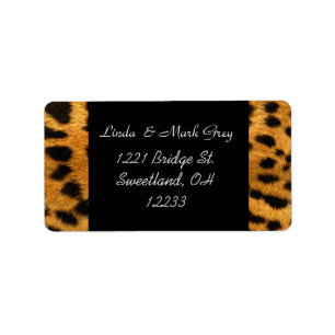 Animal Leopard Print Address Label