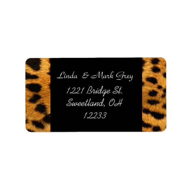 Animal Leopard Print Address Label (Front)