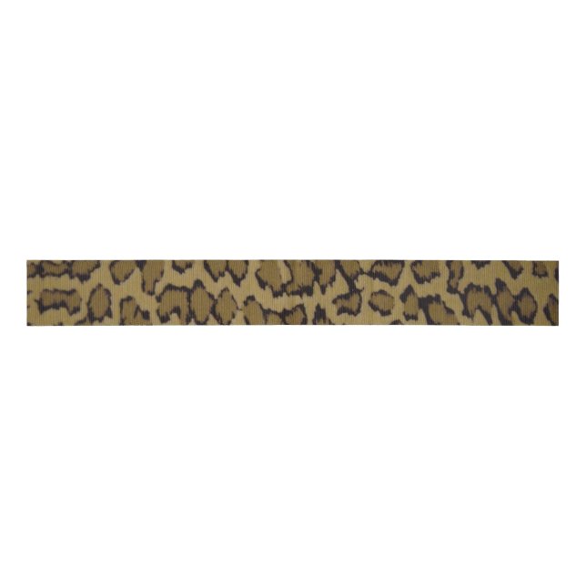 ANIMAL LEOPARD PRINT GROSGRAIN RIBBON (Front)