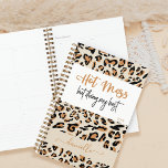 Animal Leopard Print Hot Mess Doing my Best Planner<br><div class="desc">Hot Mess But Doing My Best,  personalised planner with leopard print design. Simple,  girly and trendy with modern quote in hand lettered typography - perfect for school,  office and multi-tasking mommas!</div>