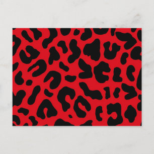 Animal Leopard Print in Red Postcard