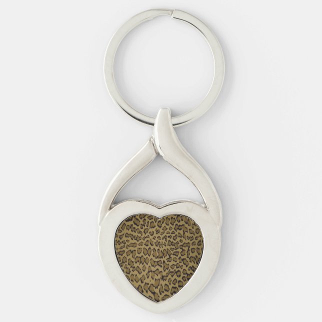 ANIMAL LEOPARD PRINT KEY RING (Front)