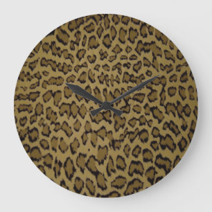 ANIMAL LEOPARD PRINT LARGE CLOCK
