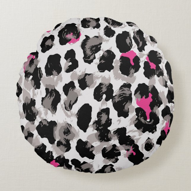 Animal, leopard texture backgroundabstract,africa, round cushion (Front)