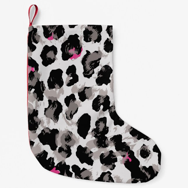 Animal, leopard texture backgroundabstract,africa, small christmas stocking (Front)