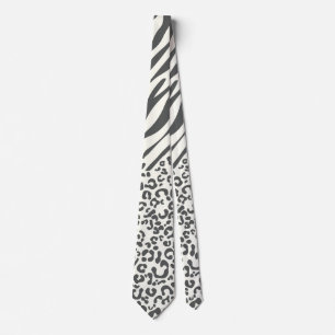 Animal Leopard Zebra Pattern Tie