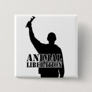 Animal Liberation 15 Cm Square Badge